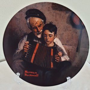 Decorative collectable plate "The music maker" by Normal Rockwell